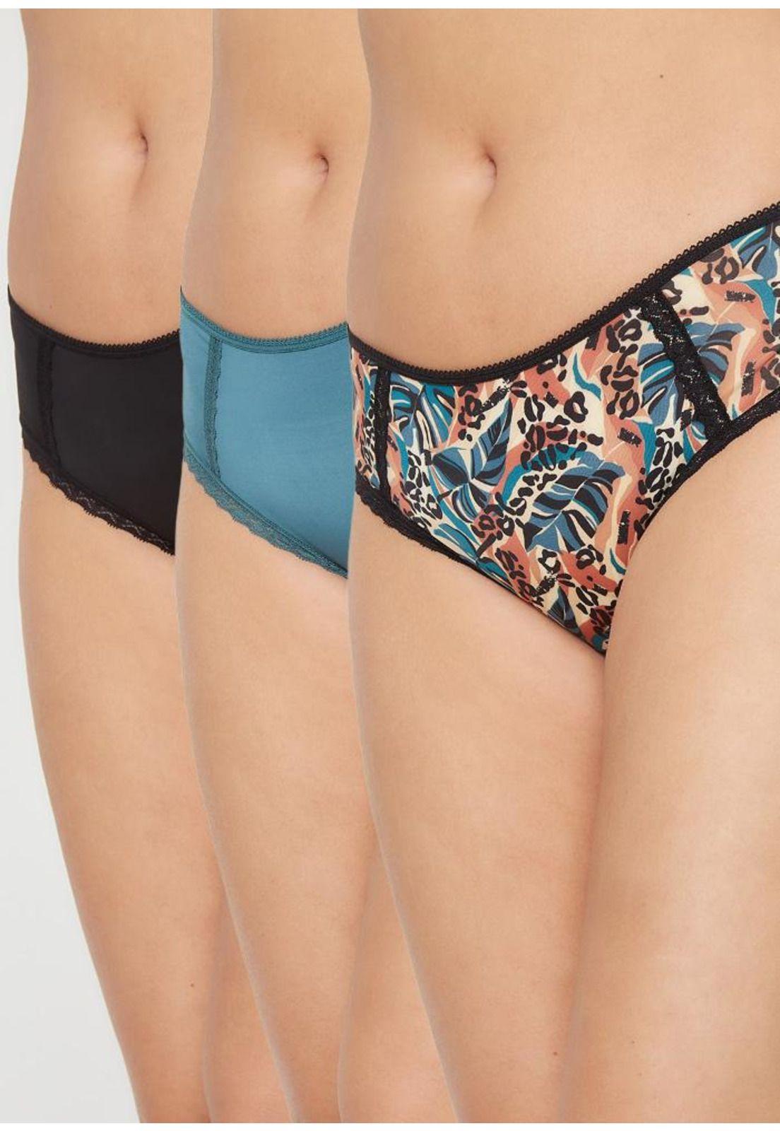 Pack 3X Pantaleta Microfibra P314.0015-NEG3 Kayser-0