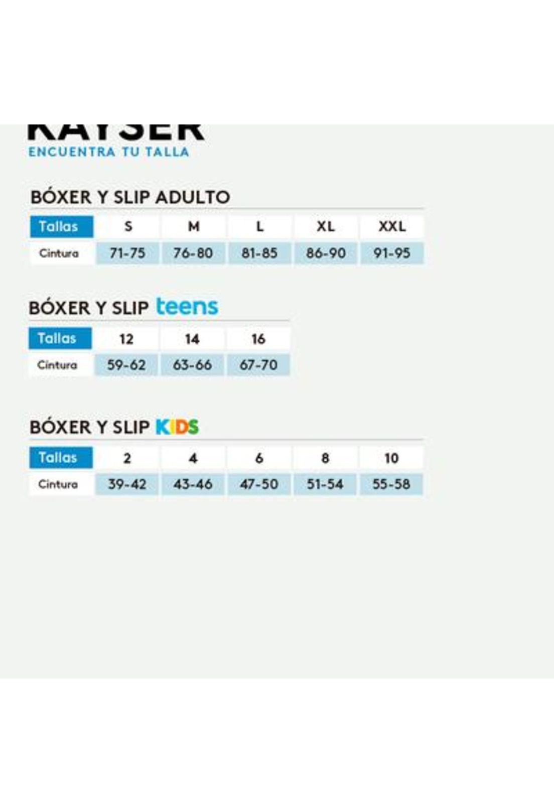 Pack 5x slip midi algodón P595041M-AZU Kayser-6