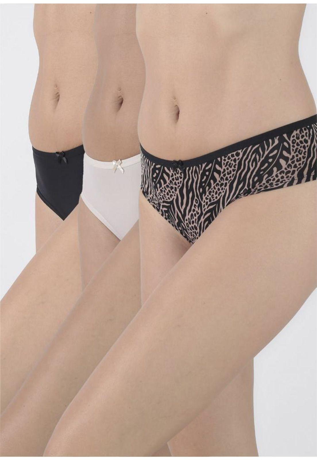 Pack 3x pantaleta microfibra P314.15-NEG10 Kayser-0