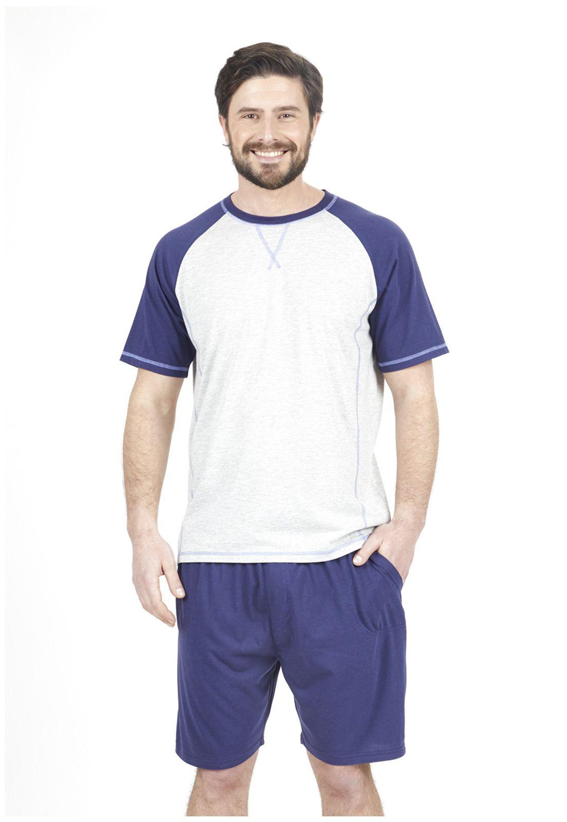 Pijama Short algodon 77.701-AZU Kayser-0