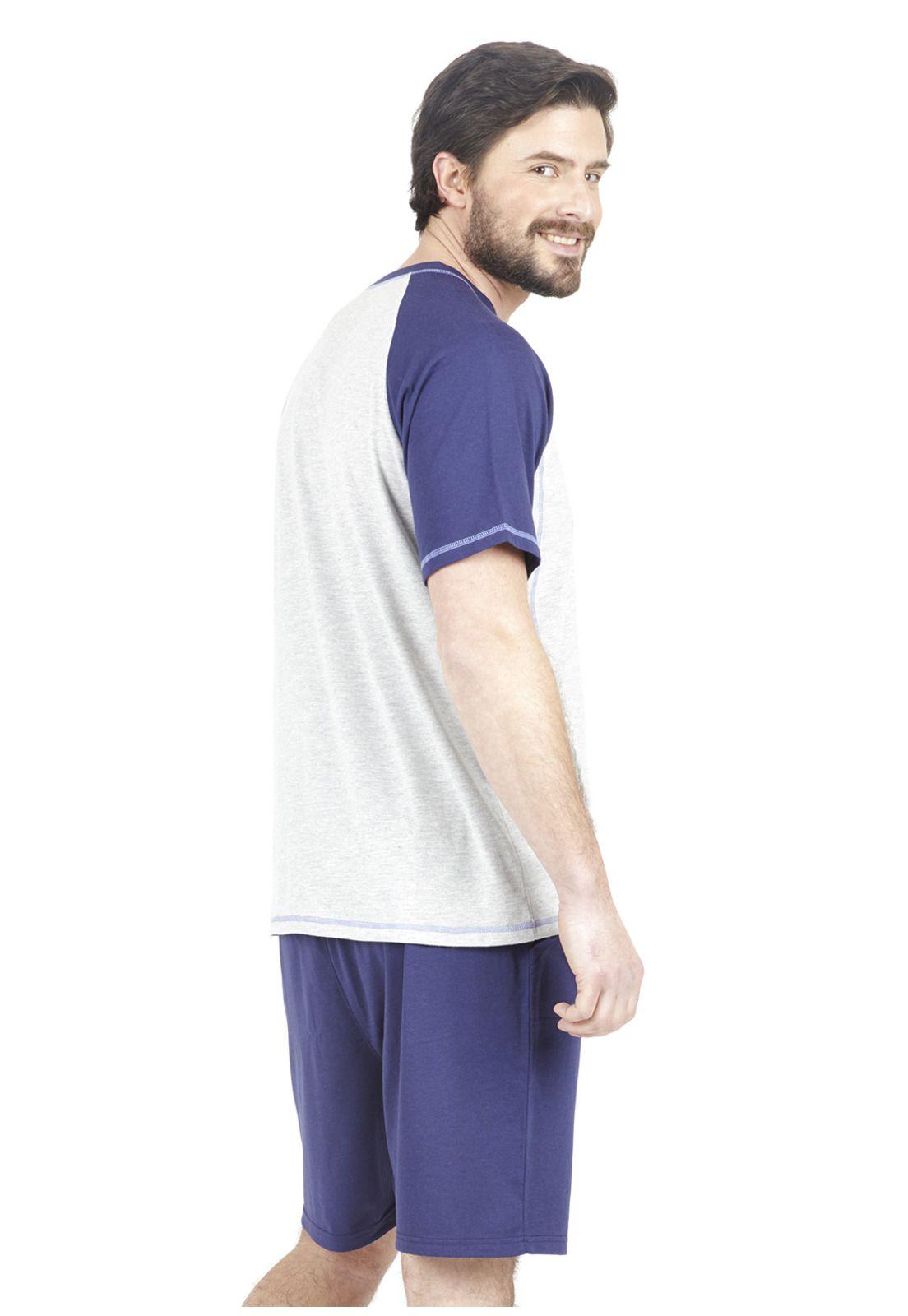 Pijama Short algodon 77.701-AZU Kayser-1