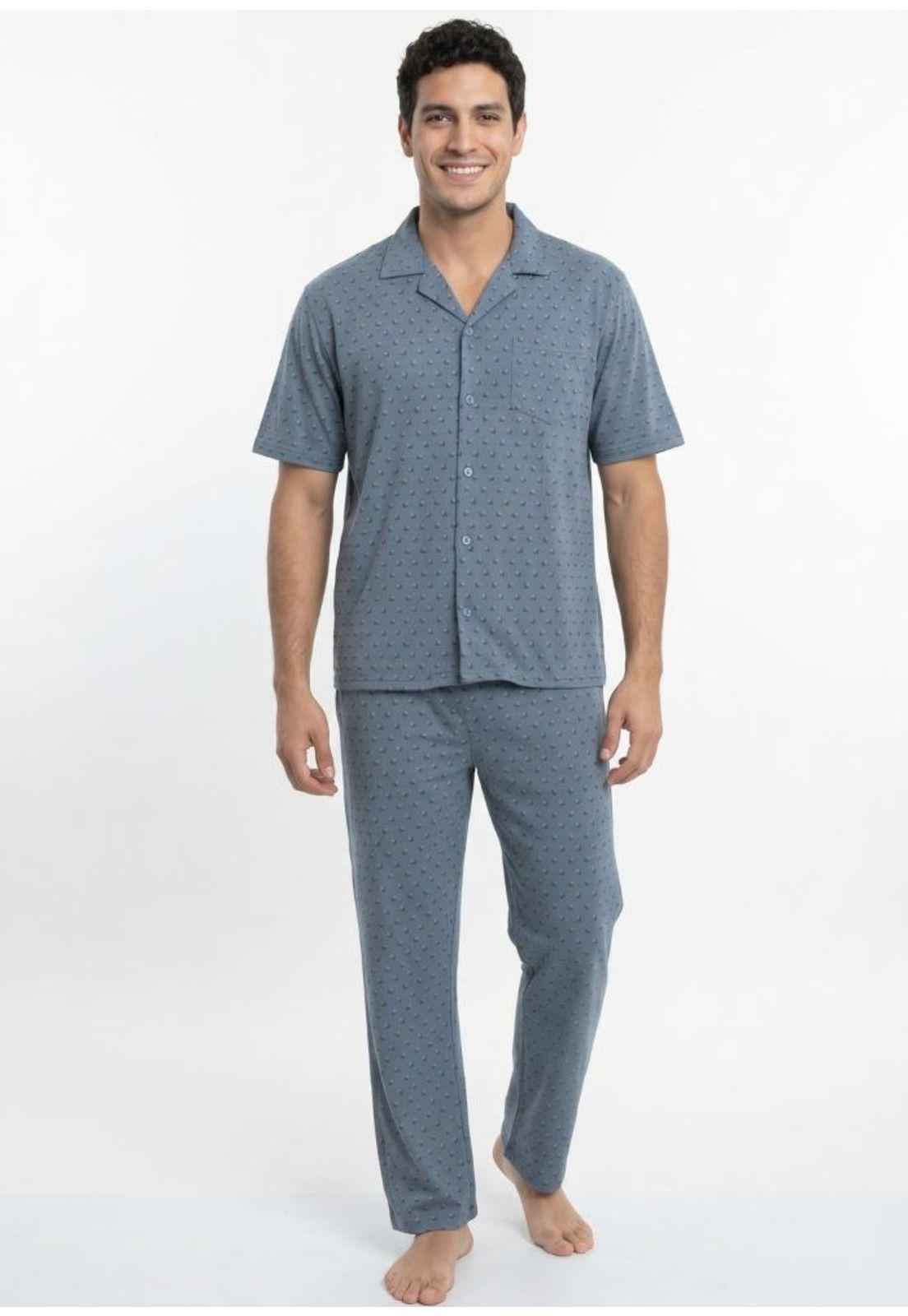 Pijama Hombre Verano  2 piezas  Algodón Kayser  770823-AZU-0