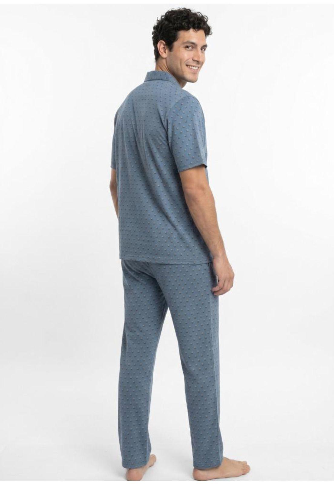 Pijama Hombre Verano  2 piezas  Algodón Kayser  770823-AZU-1
