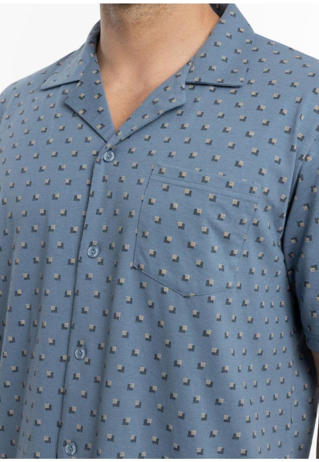 Pijama Hombre Verano  2 piezas  Algodón Kayser  770823-AZU-2