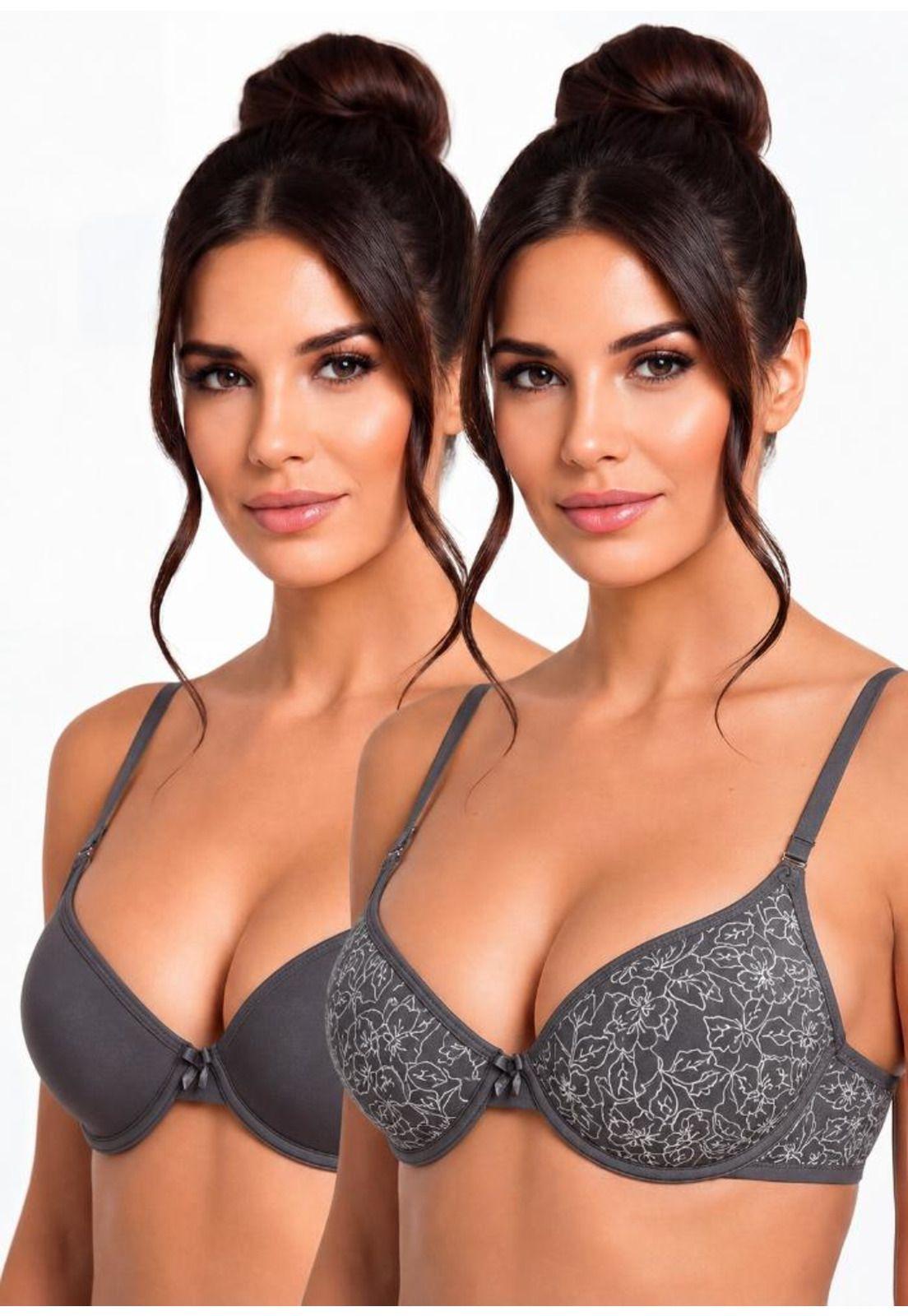 Pack 2X Sosten Push Up MicrofibraP250.023-GRI2 Kayser-0
