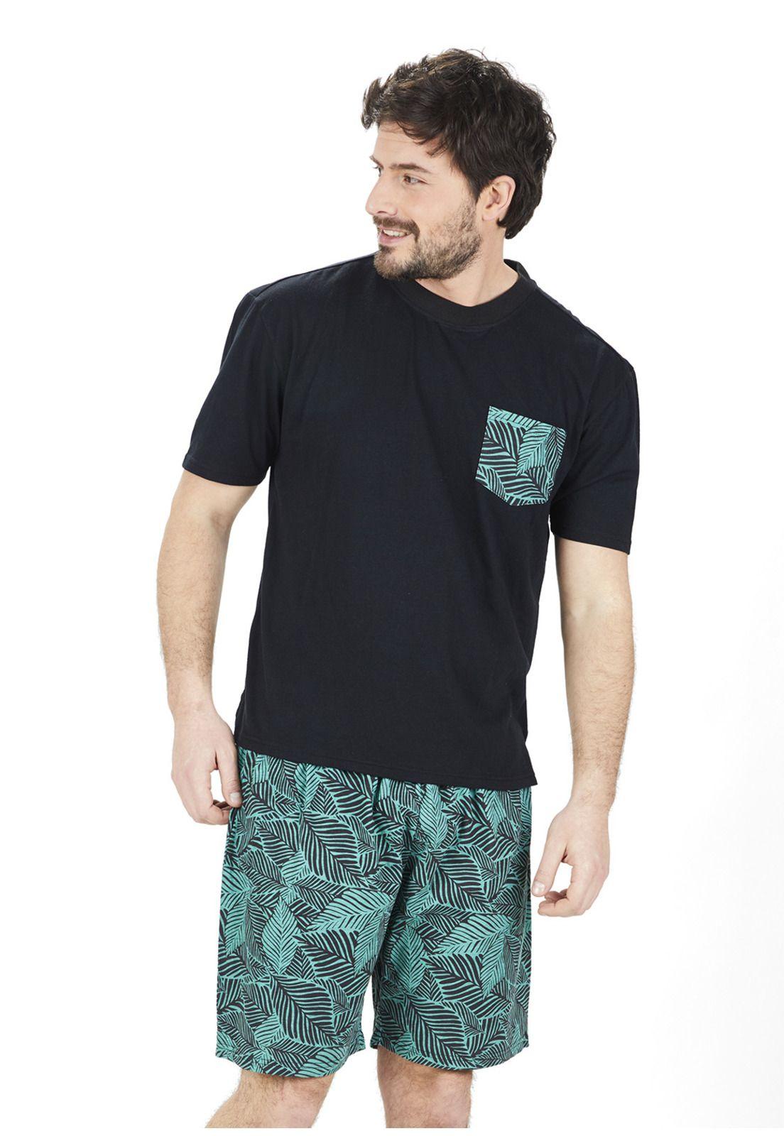 Pijama Short algodon 77.700-NEG Kayser-0