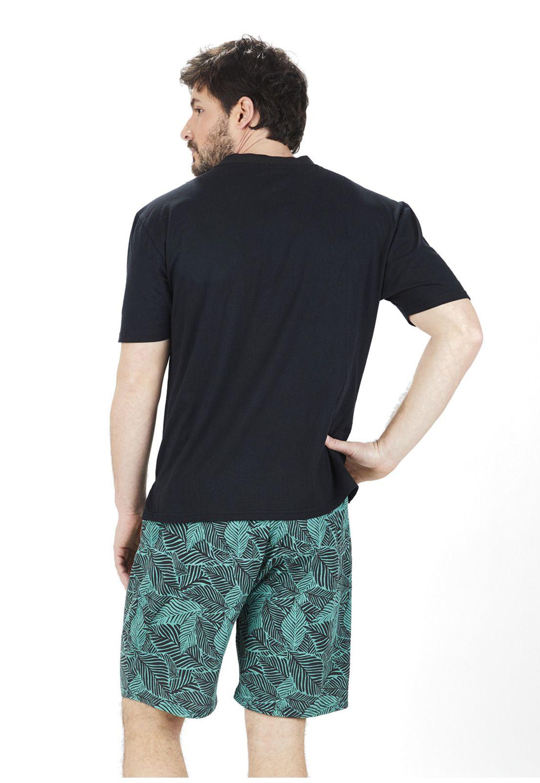 Pijama Short algodon 77.700-NEG Kayser-1