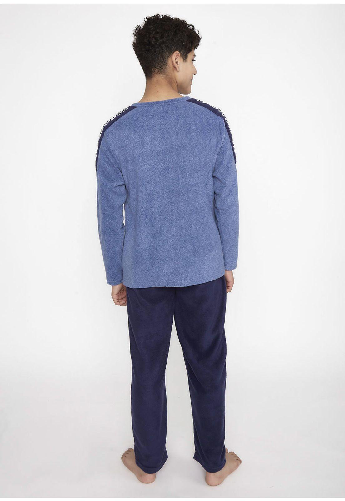 Pijama Polar Teens Hombre Azul 66.1191M-AZU Kayser-1