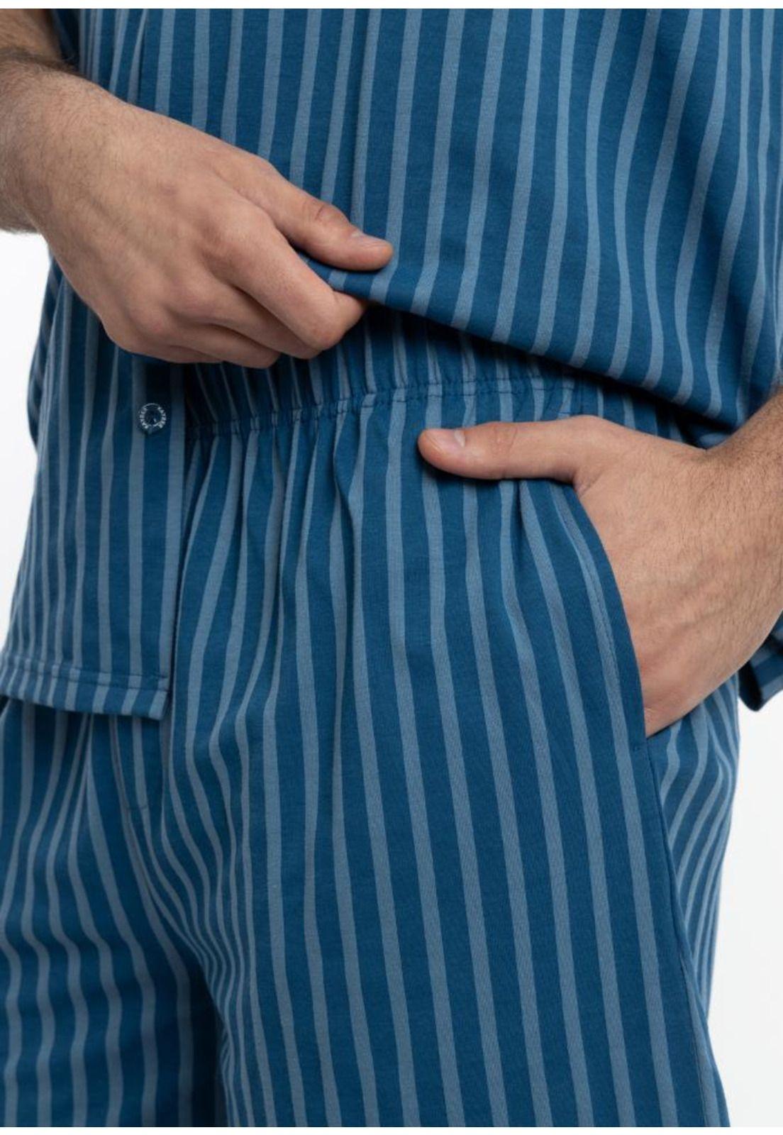 Pijama Hombre Verano  2 piezas  Algodón Kayser  7701146-AZU-3