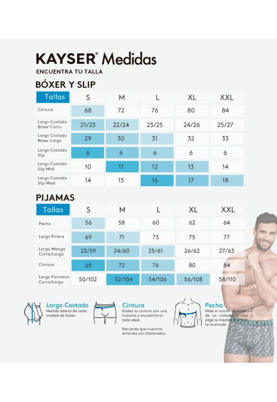 Pack 2xboxer corto algodon P293.09W-AZU Kayser-3