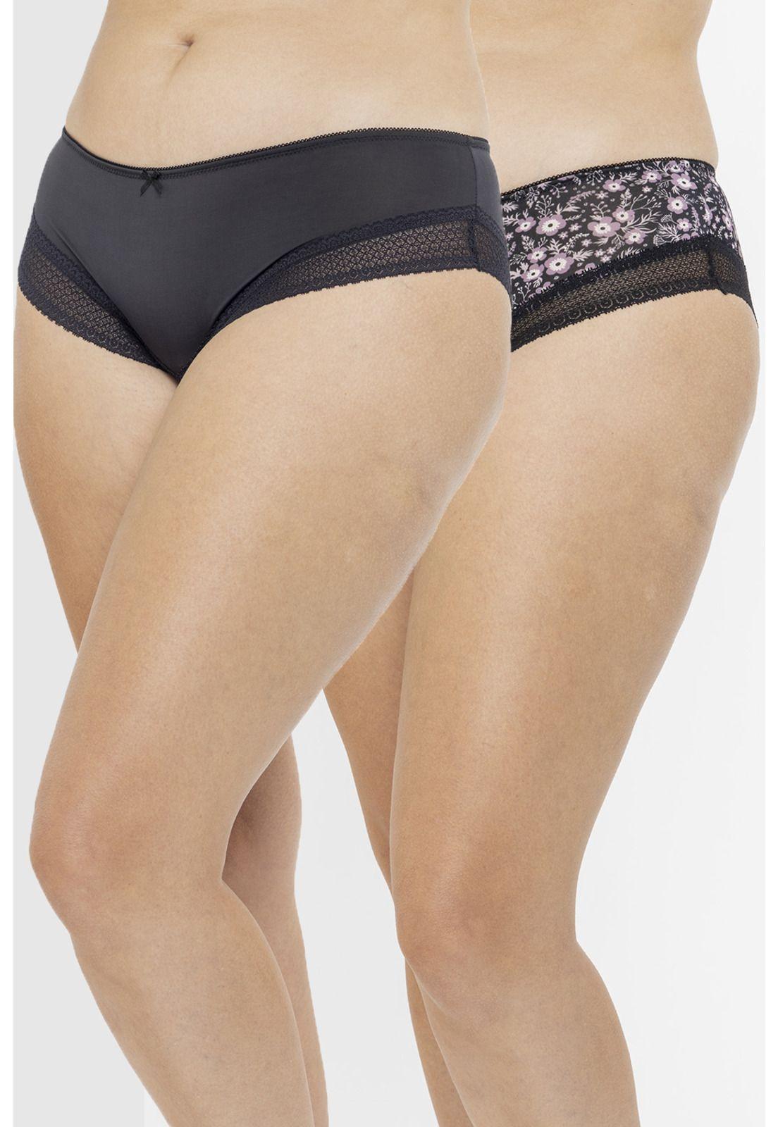 Pack 2 x calzon pantaleta microfibra P214024W-NEG Kayser-0