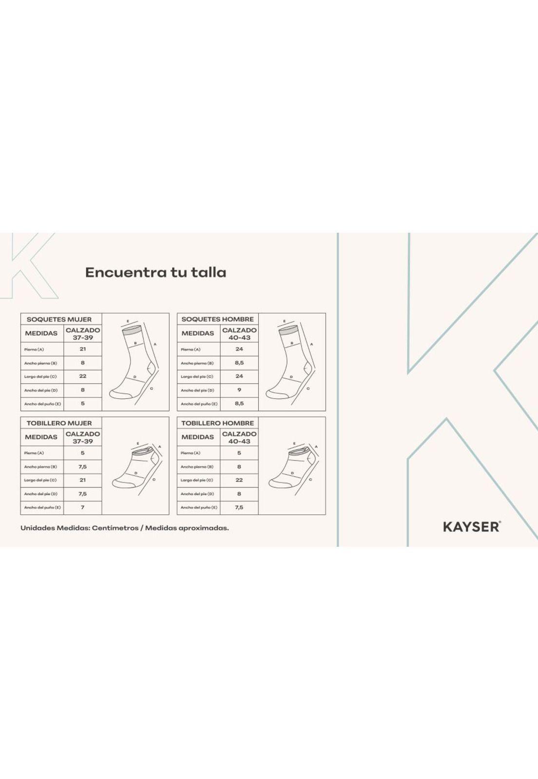 Pack 3 Calcetines Tobilleros Algodón Hombre Kayser  99.HP3510-MAR-4