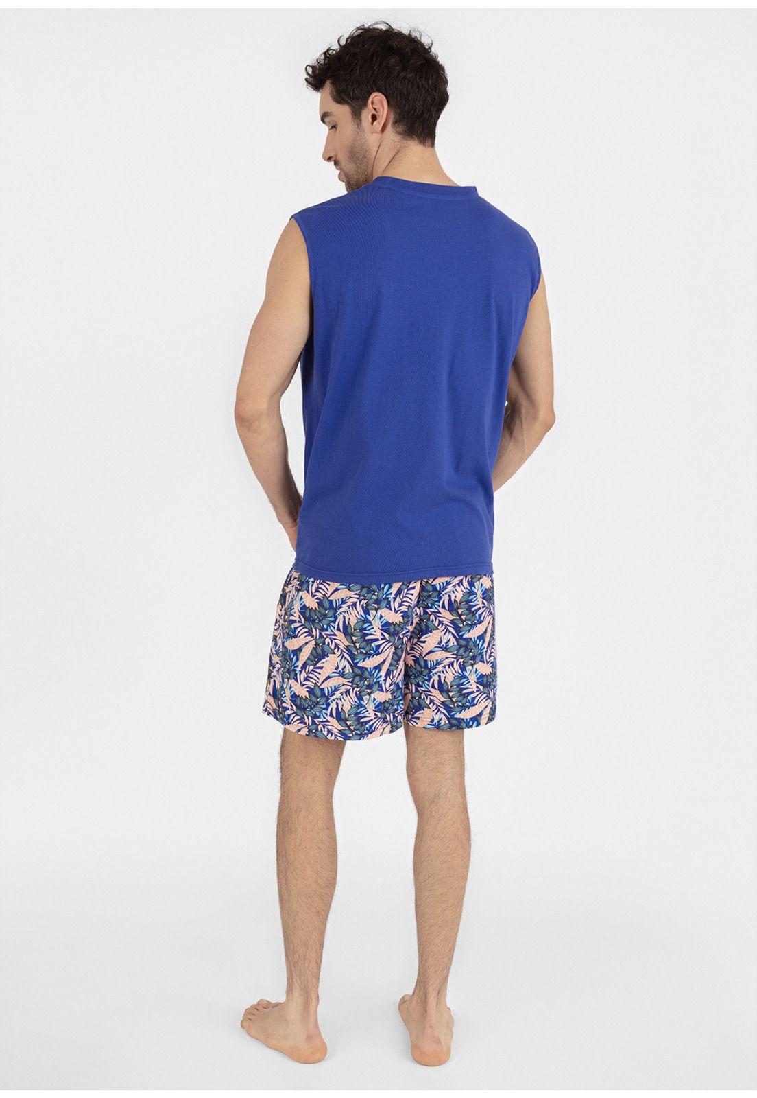 Pijama short algodón 77.774-AZU KAYSER-1