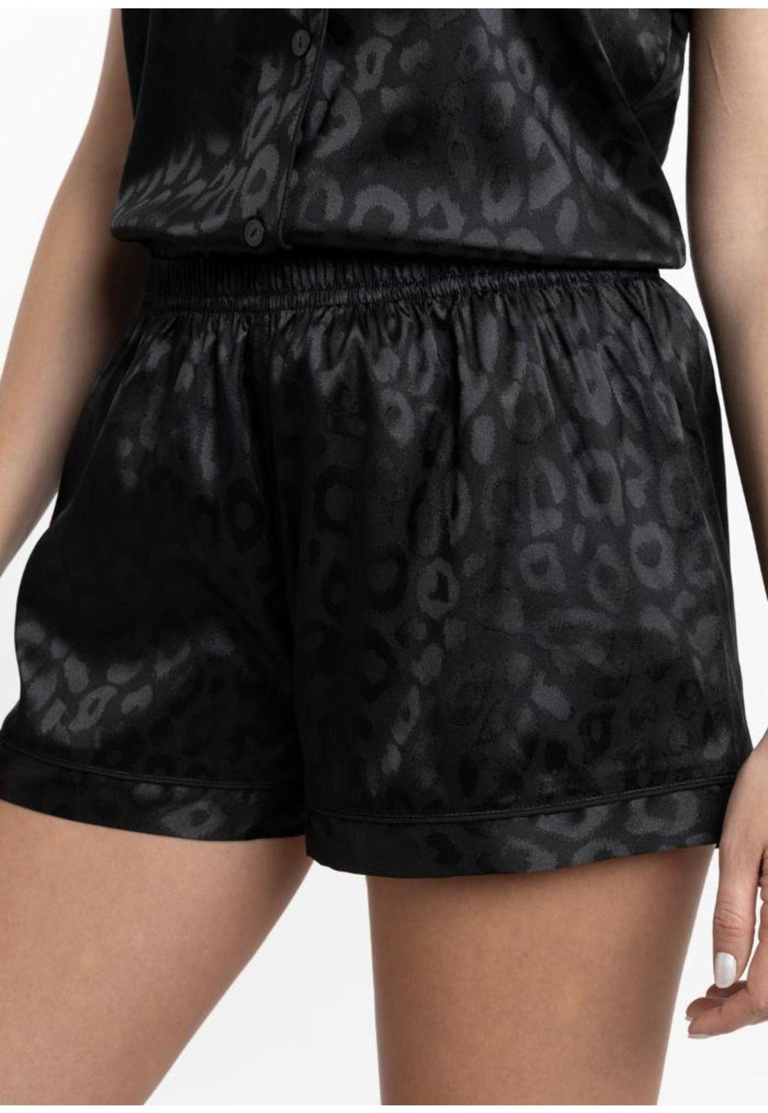 Pijama Corto Abotonado Satin Mujer Kayser  70.1145M-NEG-3