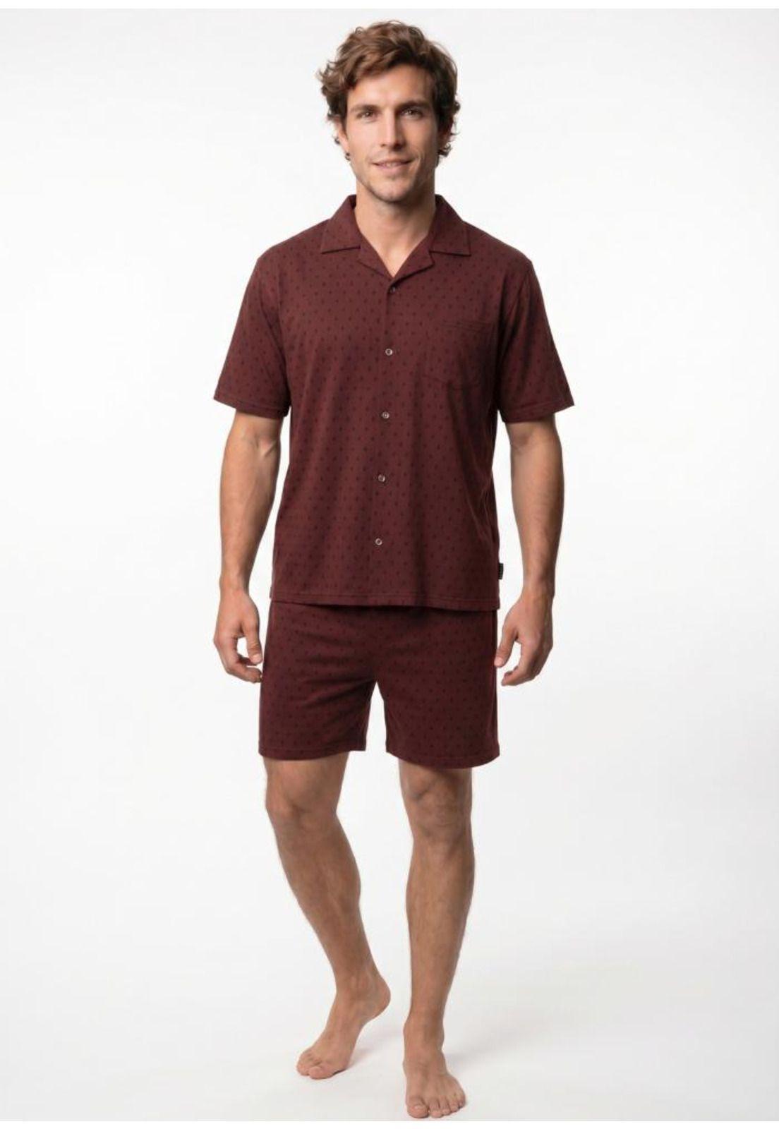 Pijama Hombre Verano  2 piezas  Algodón Kayser  770824-BUR-0