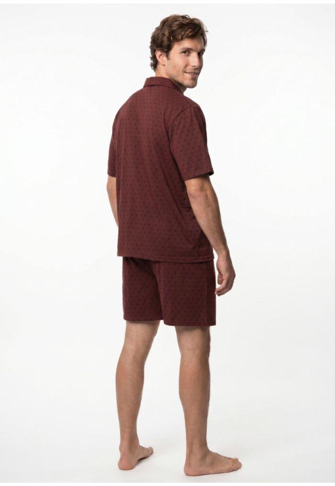 Pijama Hombre Verano  2 piezas  Algodón Kayser  770824-BUR-1