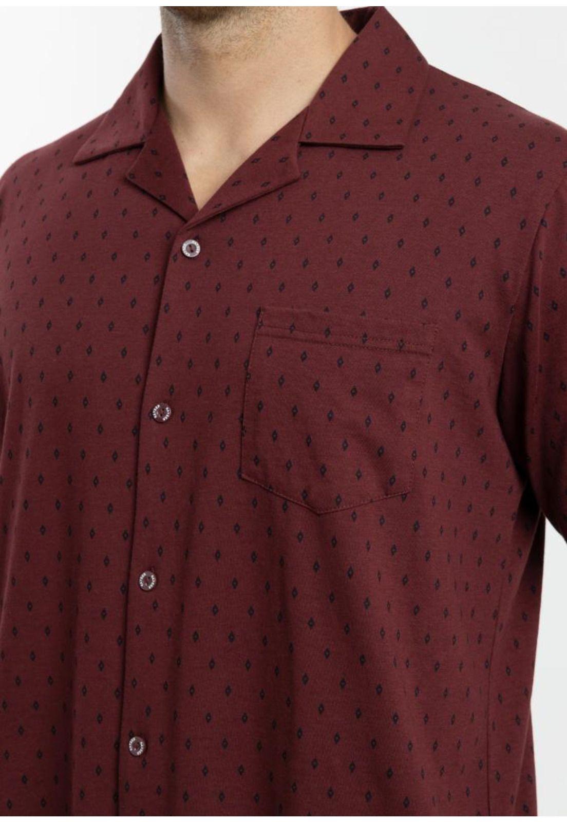 Pijama Hombre Verano  2 piezas  Algodón Kayser  770824-BUR-2