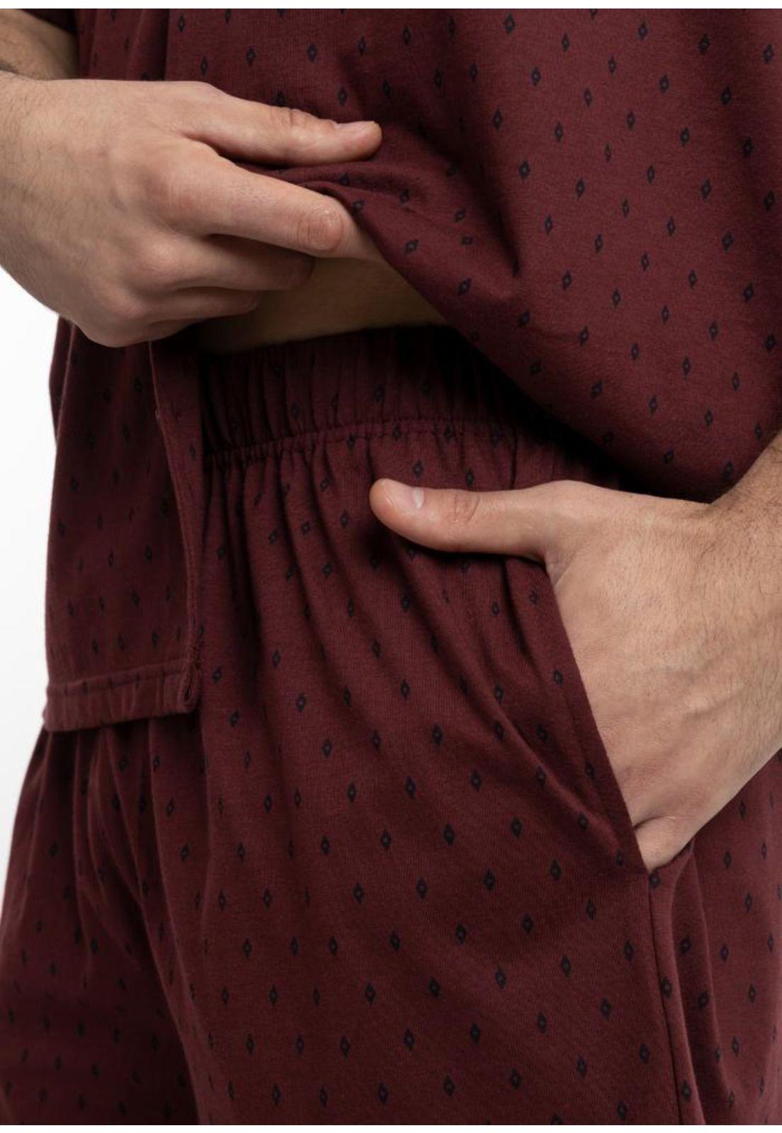 Pijama Hombre Verano  2 piezas  Algodón Kayser  770824-BUR-3