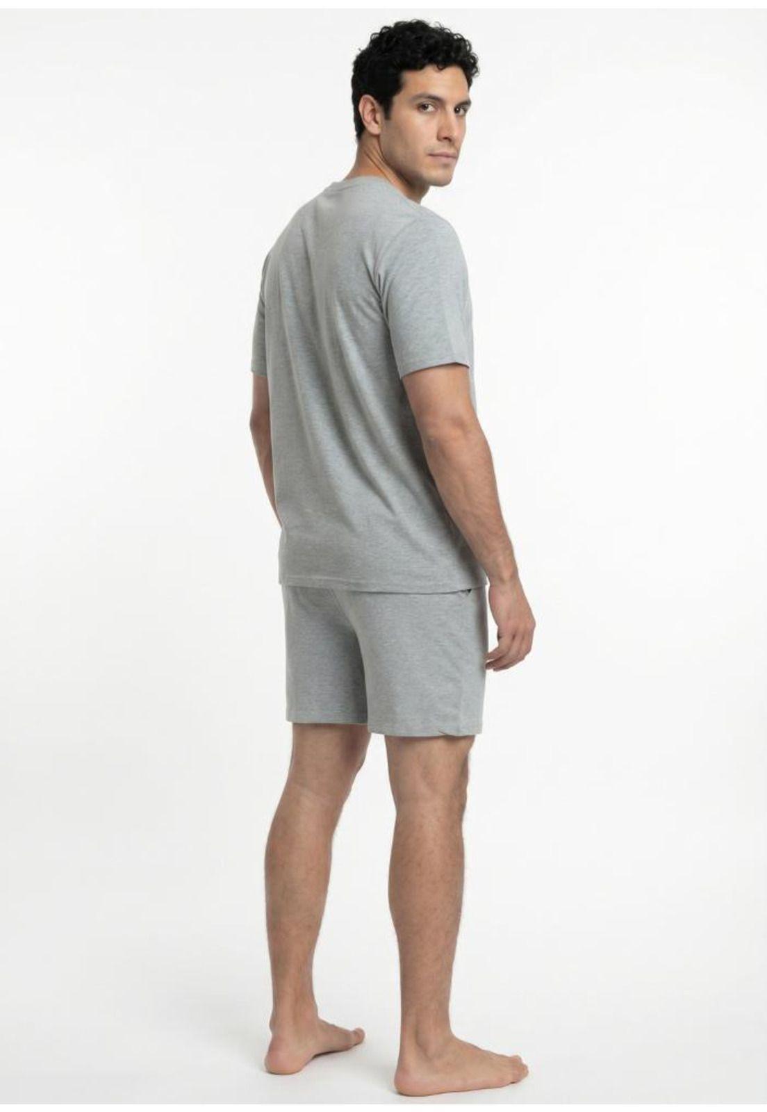 Pijama Hombre Verano  2 piezas  Algodón Kayser  7701143-GRI-1
