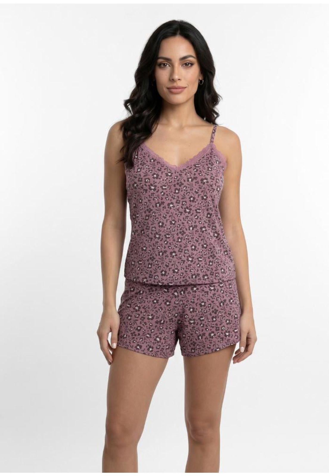 Pijama Corto Encaje  Microfibra  Mujer Kayser-0