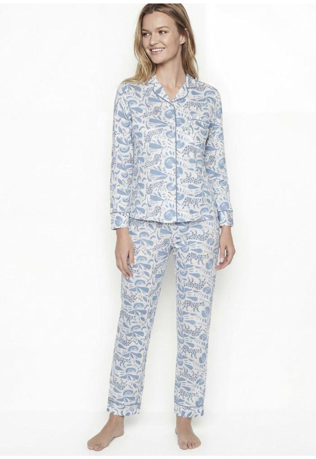 Pijama de mujer Algodón 60.1610-AZU-0