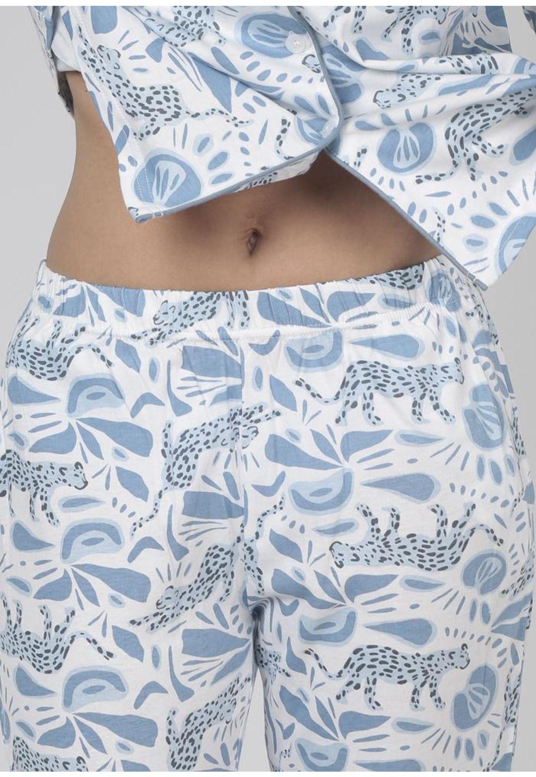 Pijama de mujer Algodón 60.1610-AZU-3