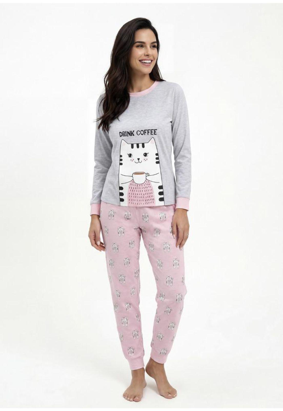 Pijama de mujer Algodón 60.1603M-GRI-0