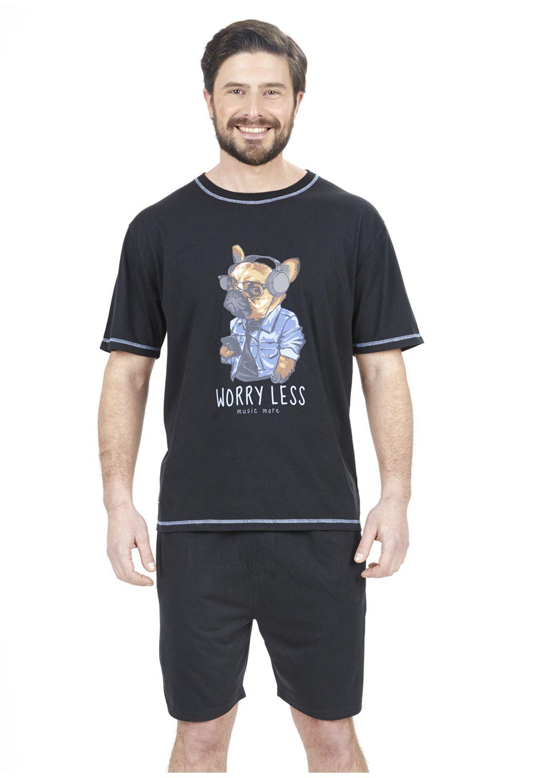 Pijama Short algodon 77.702-NEG Kayser-0