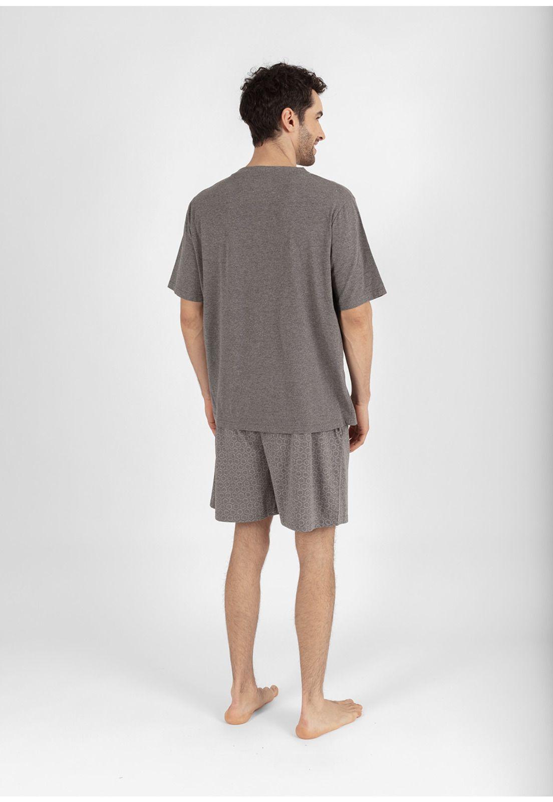 Pijama short algodón 77.744-GRI KAYSER-1