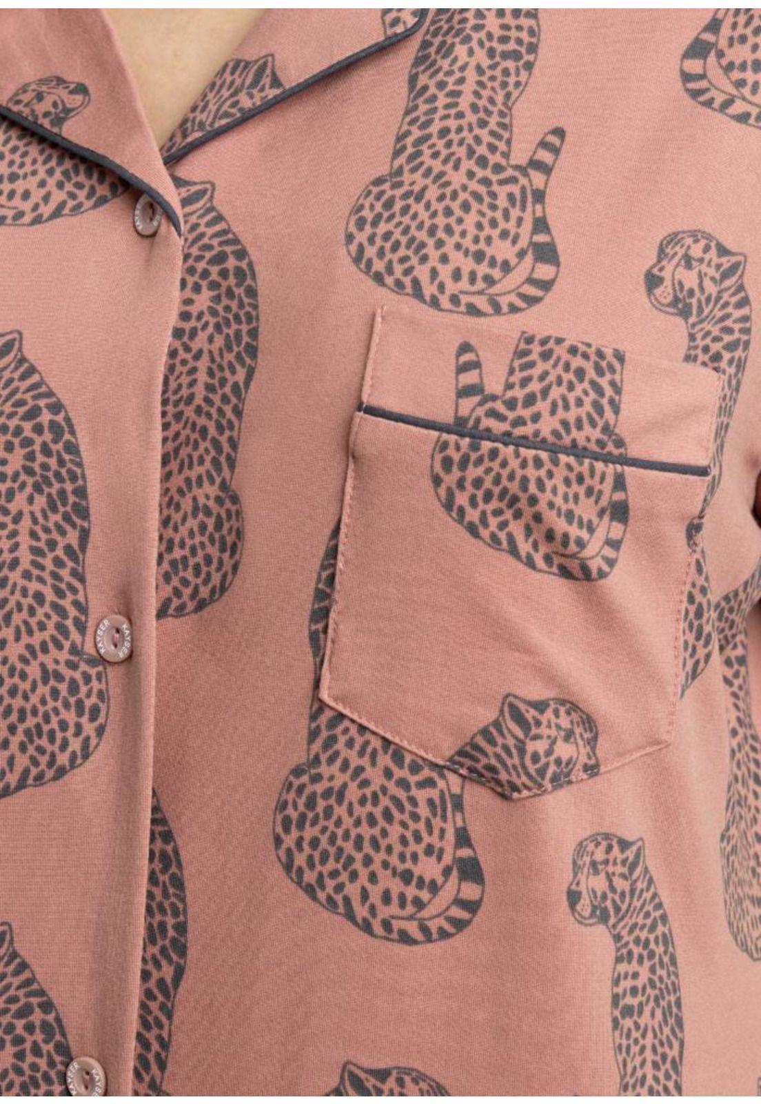 Pijama  Corto Abotonado Super Soft  Mujer Kayser 70.1135M-CAF-2