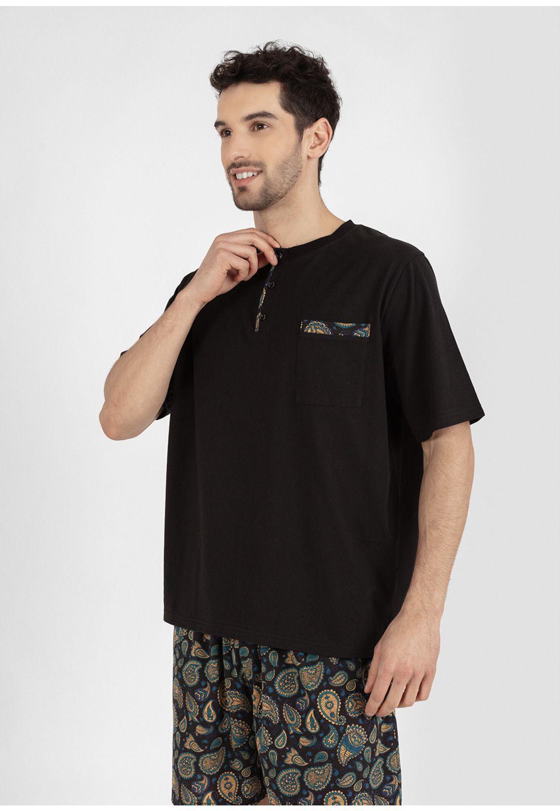 Pijama short algodón 77.743-NEG KAYSER-2