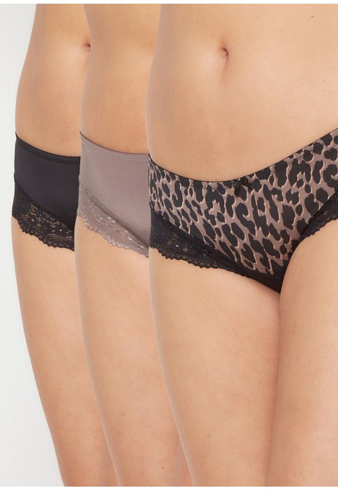 Pack 3X Pantaleta Microfibra P314.15-NEG2 Kayser-0
