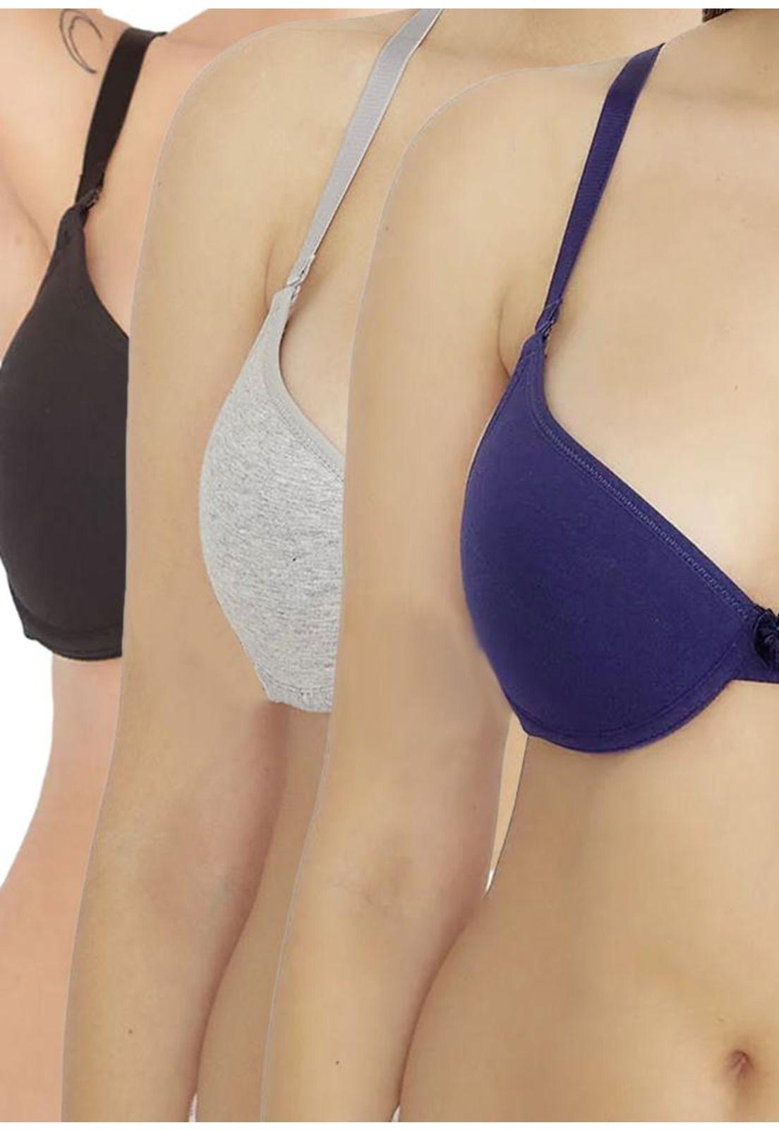 Pack 3x sosten soft algodón P350.010-AZU Kayser-0