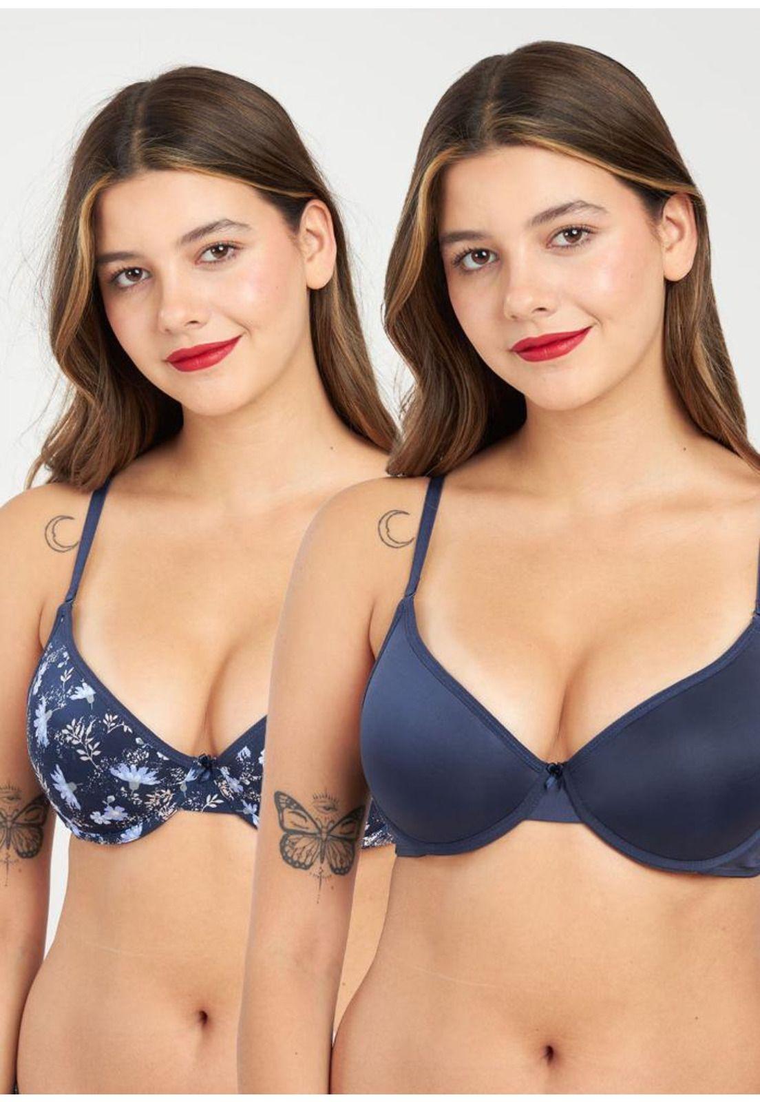 PACK 2X  Sosten  Push Up Microfibra P250.023-AZU5C Kayser-0