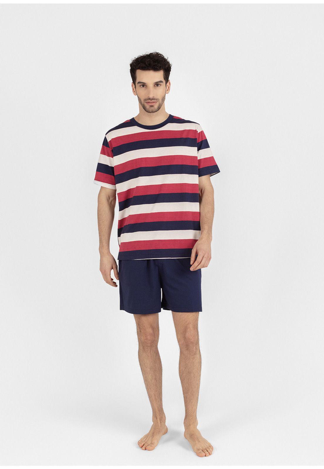 Pijama short algodón 77.746-ROJ KAYSER-0