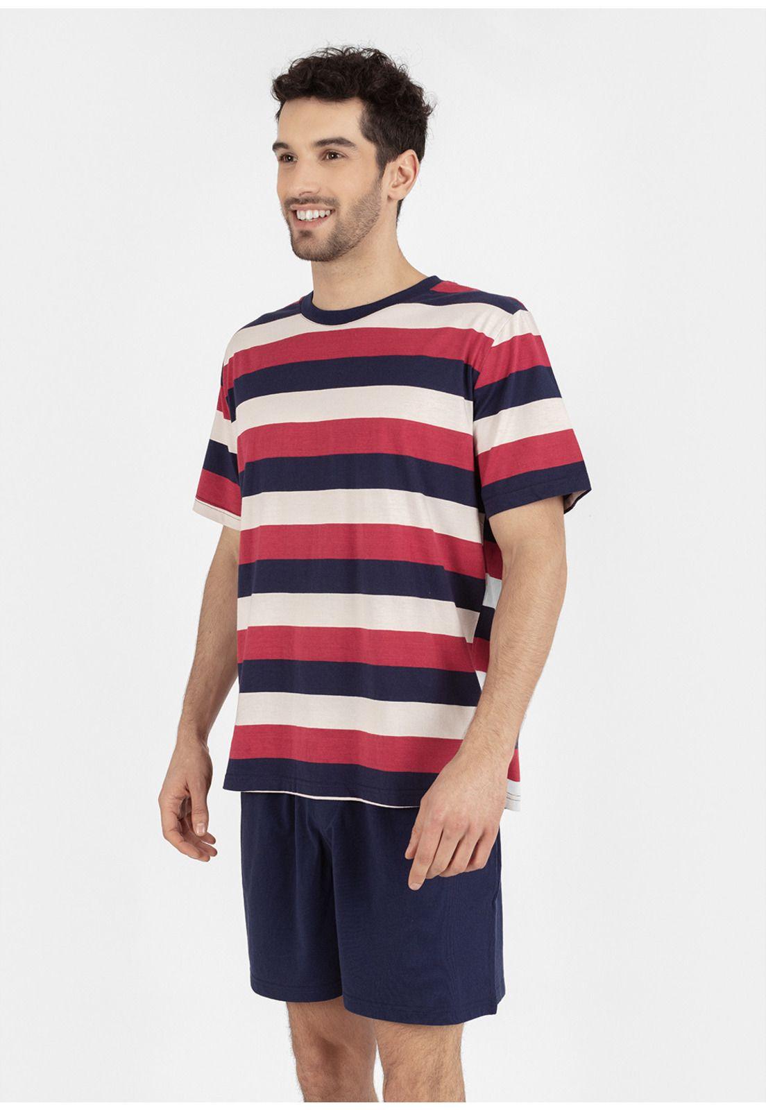 Pijama short algodón 77.746-ROJ KAYSER-2