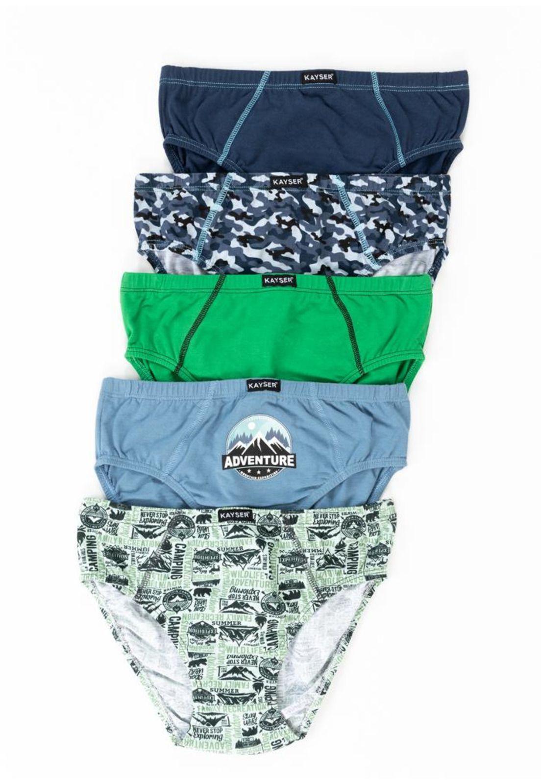 Pack 5x slip midi algodón P595041-AZU Kayser-0