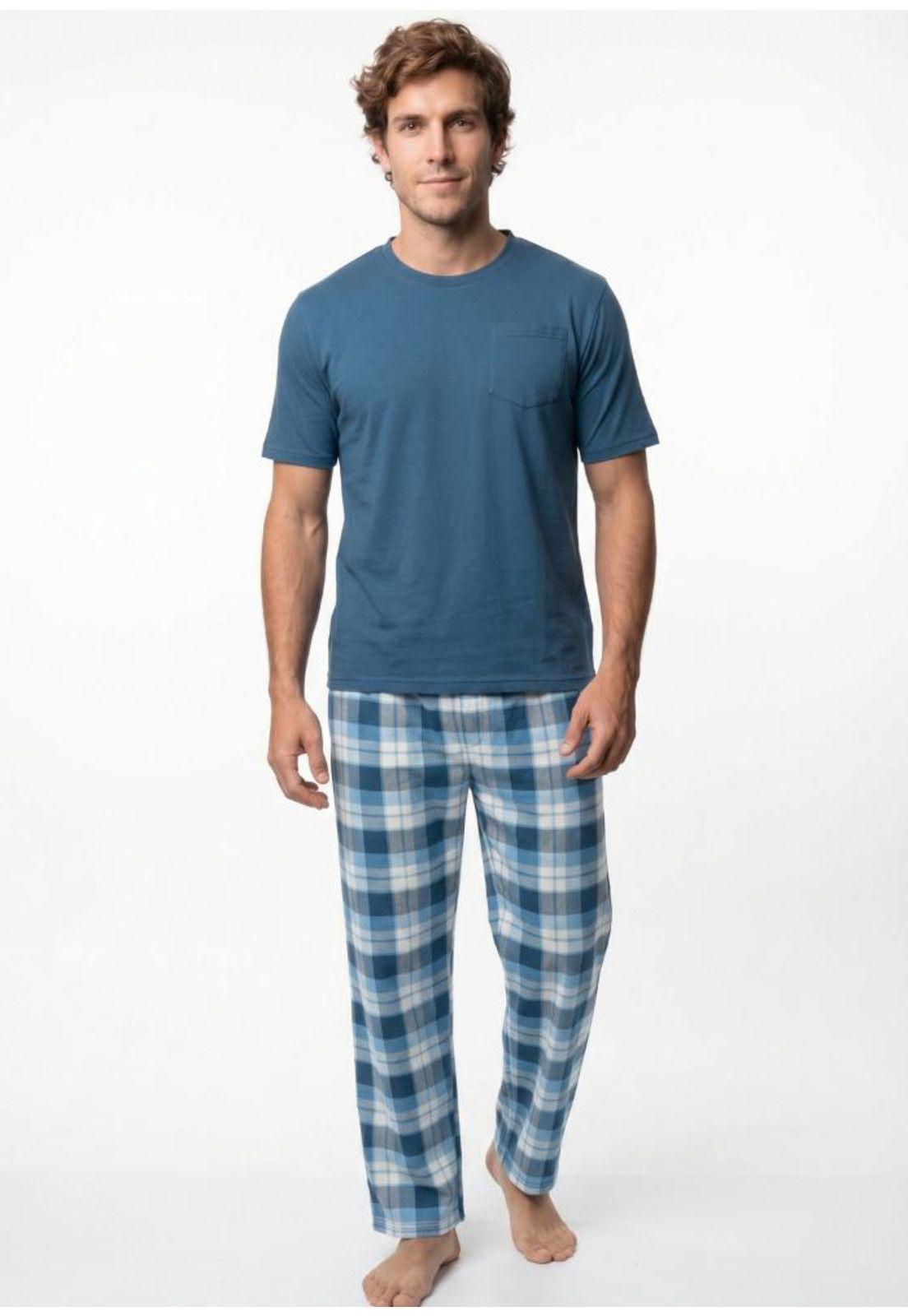 Pijama Hombre Verano  2 piezas  Algodón Kayser  770831-AZU-0