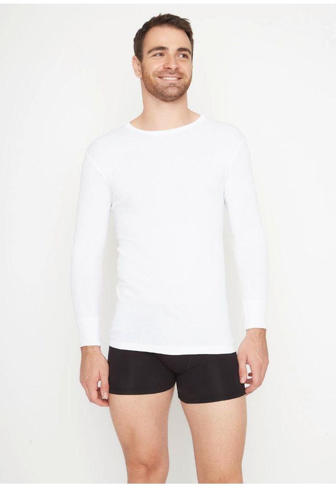 CAMISETA HOMBRE MANGA LARGA 40.11-BCO ALGODÓN-0