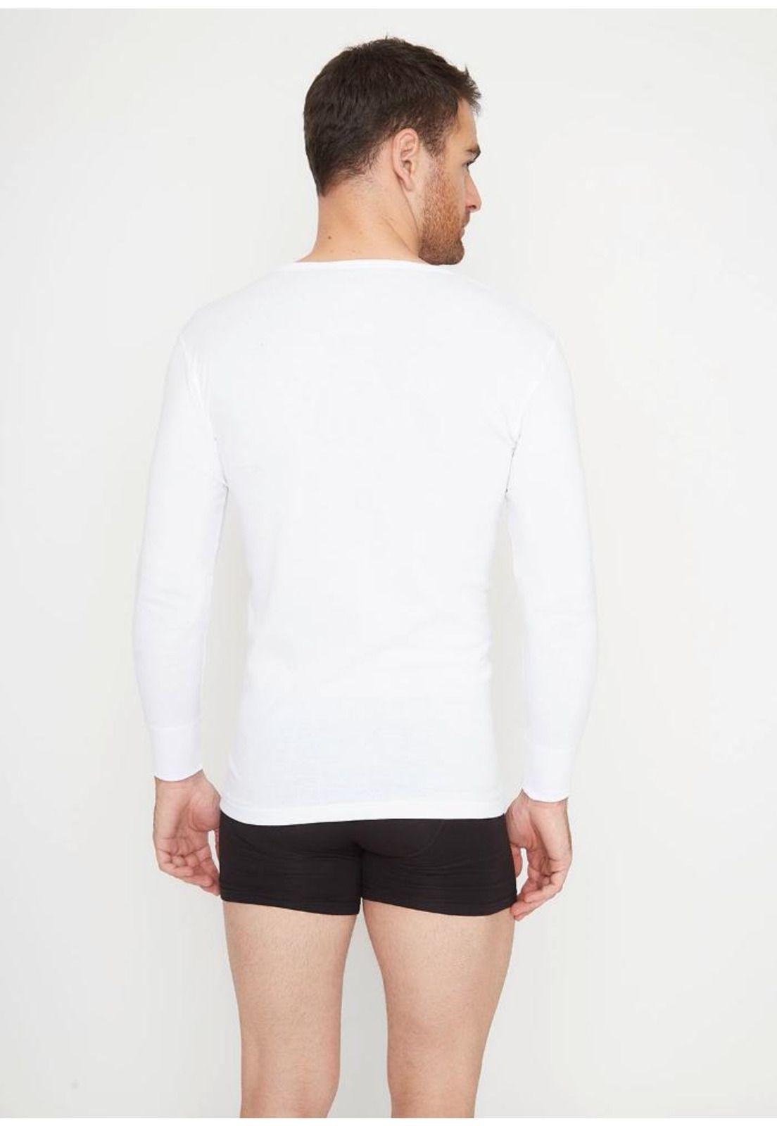 CAMISETA HOMBRE MANGA LARGA 40.11-BCO ALGODÓN-1
