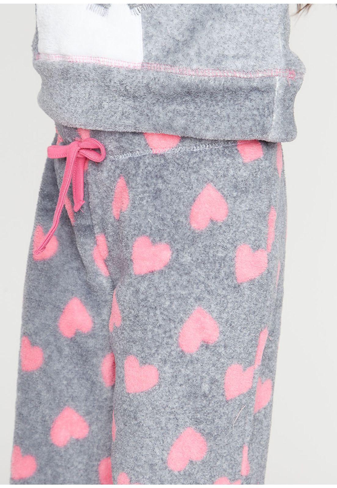 Pijama Coral Fleece Niña 63.1414M-GRI Kayser-3