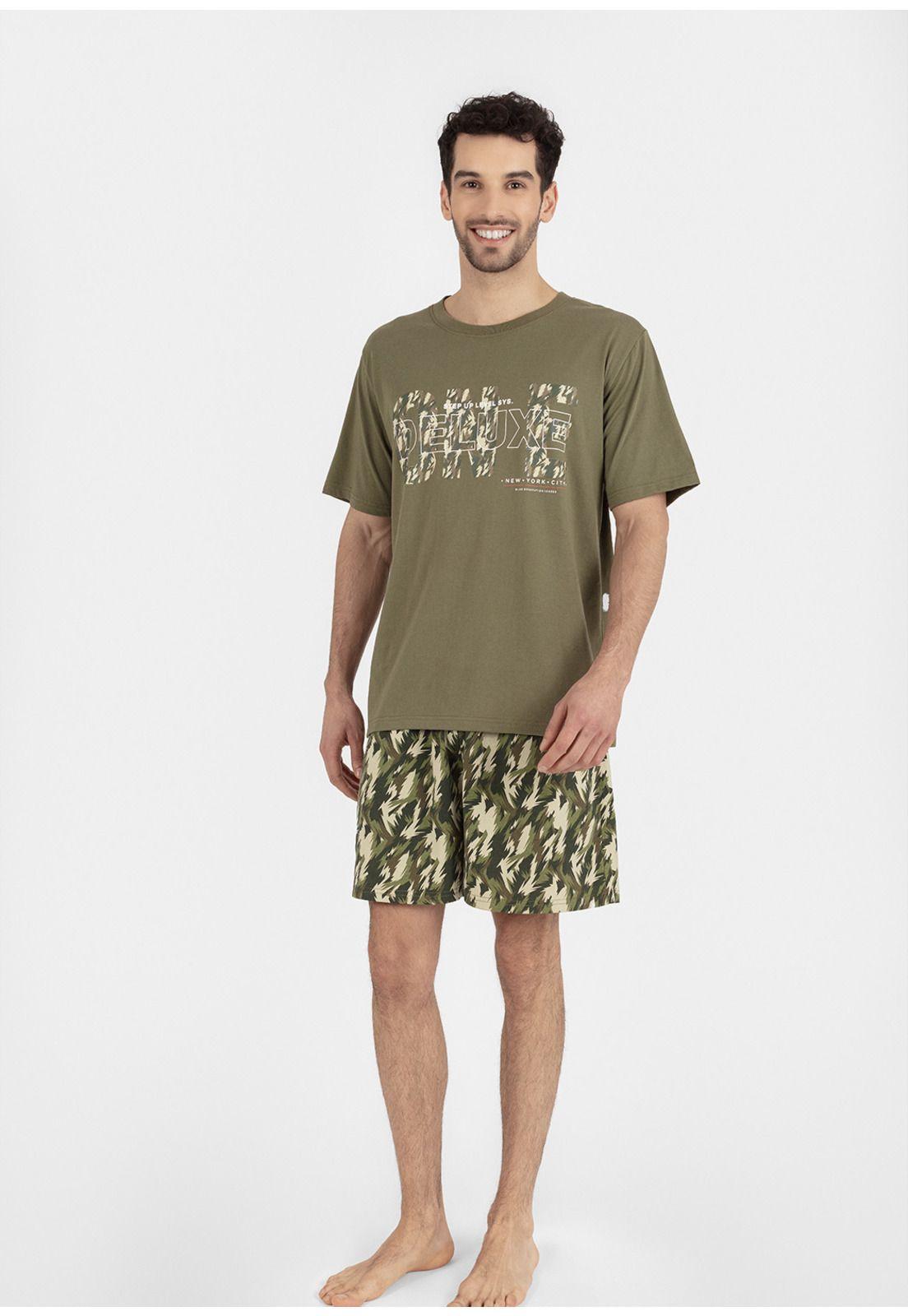 Pijama short algodón 77.751-VER KAYSER-0