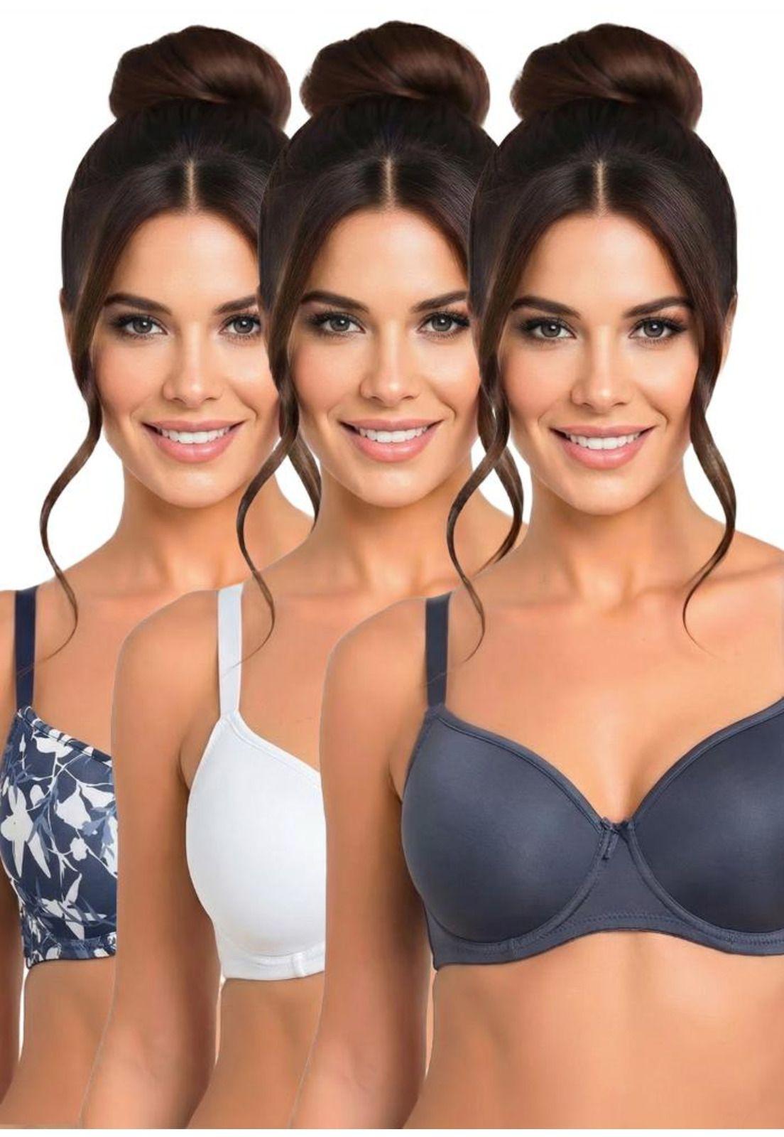 Pack 3x sosten microfibra P350024-AZM3 Kayser-0