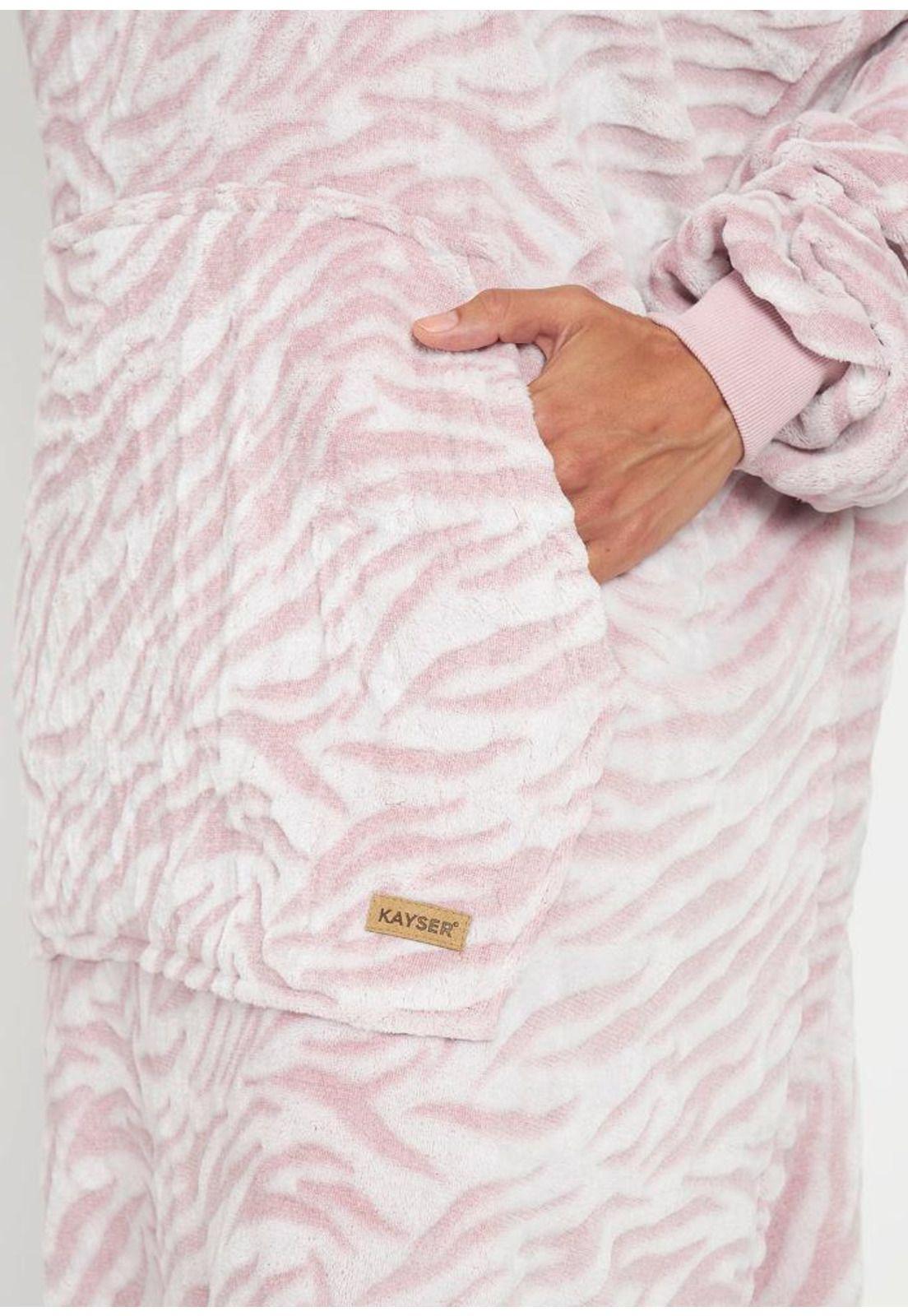 Poleron frazada Mujer Coral fleece 6025-ROS KAYSER-3