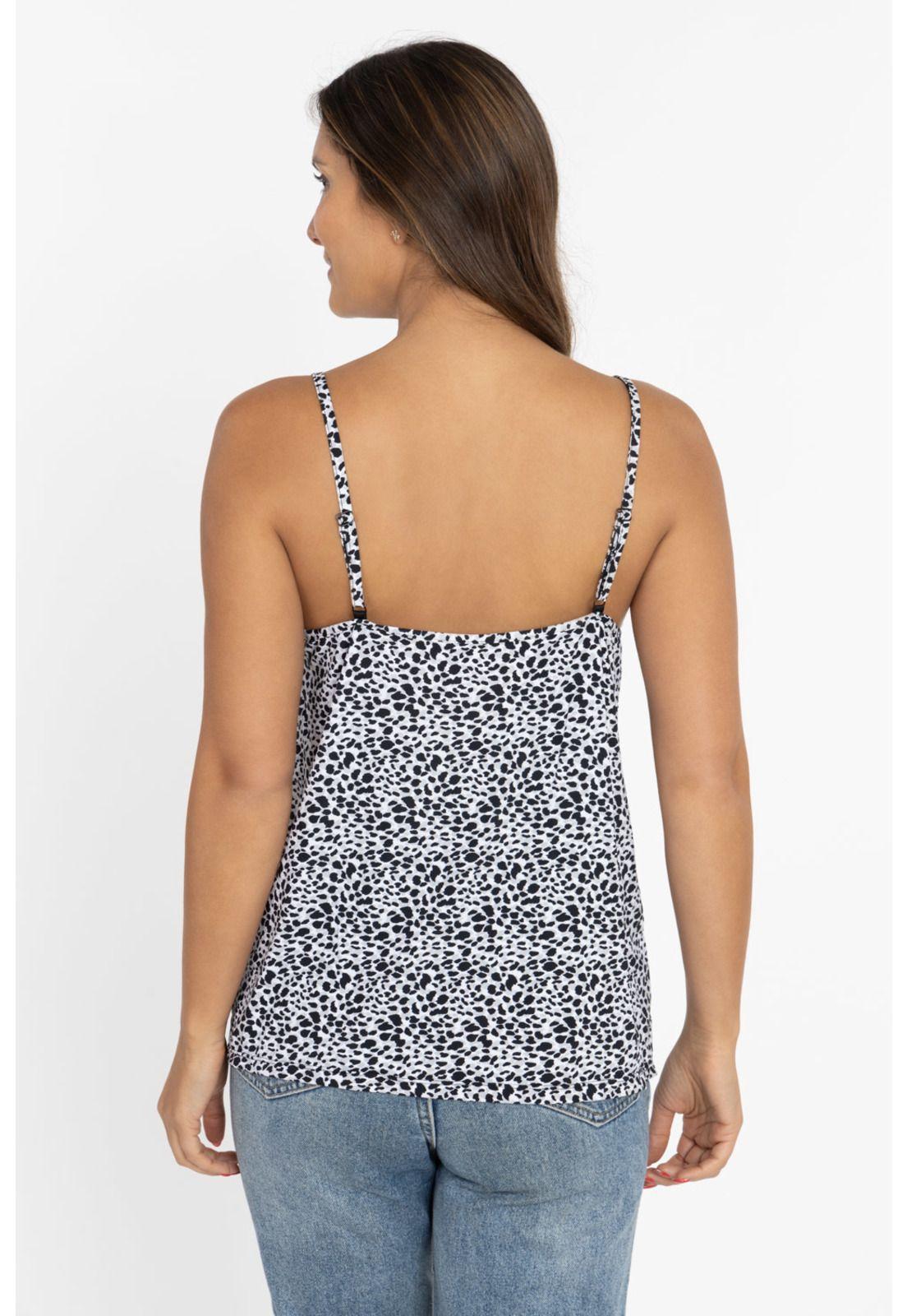 Polera microfibra y encaje 6008-BLA Kayser-1