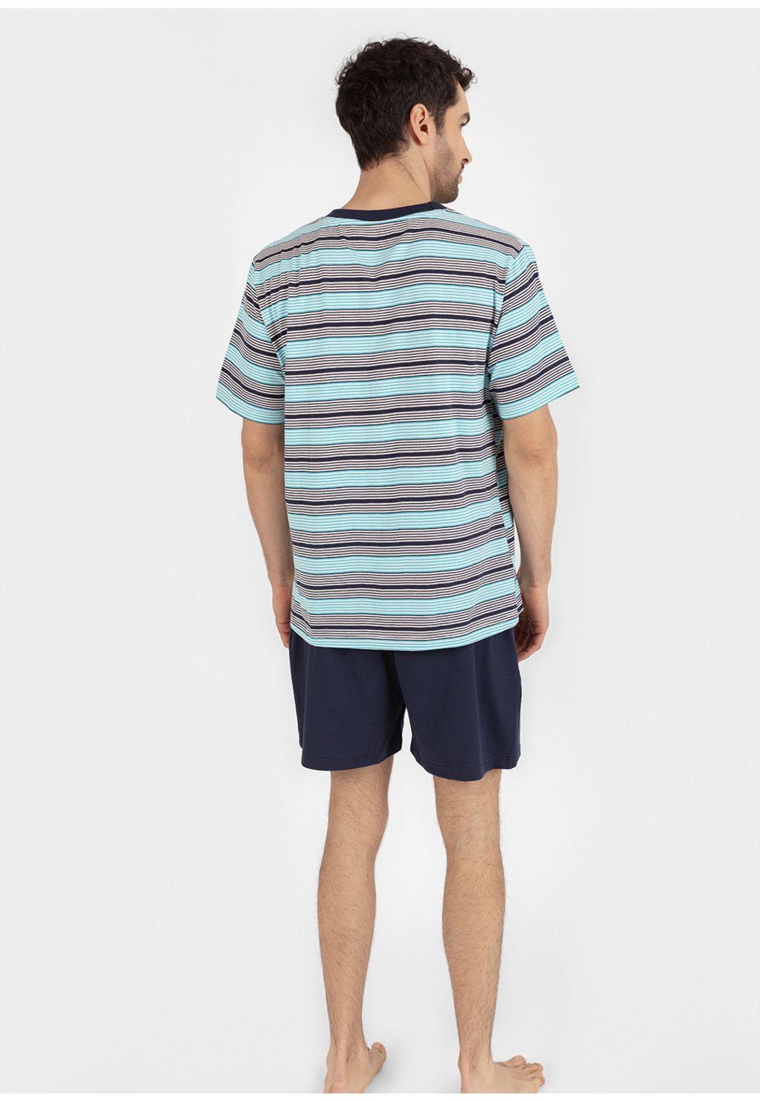 Pijama short algodón 77.772-AZU KAYSER-1