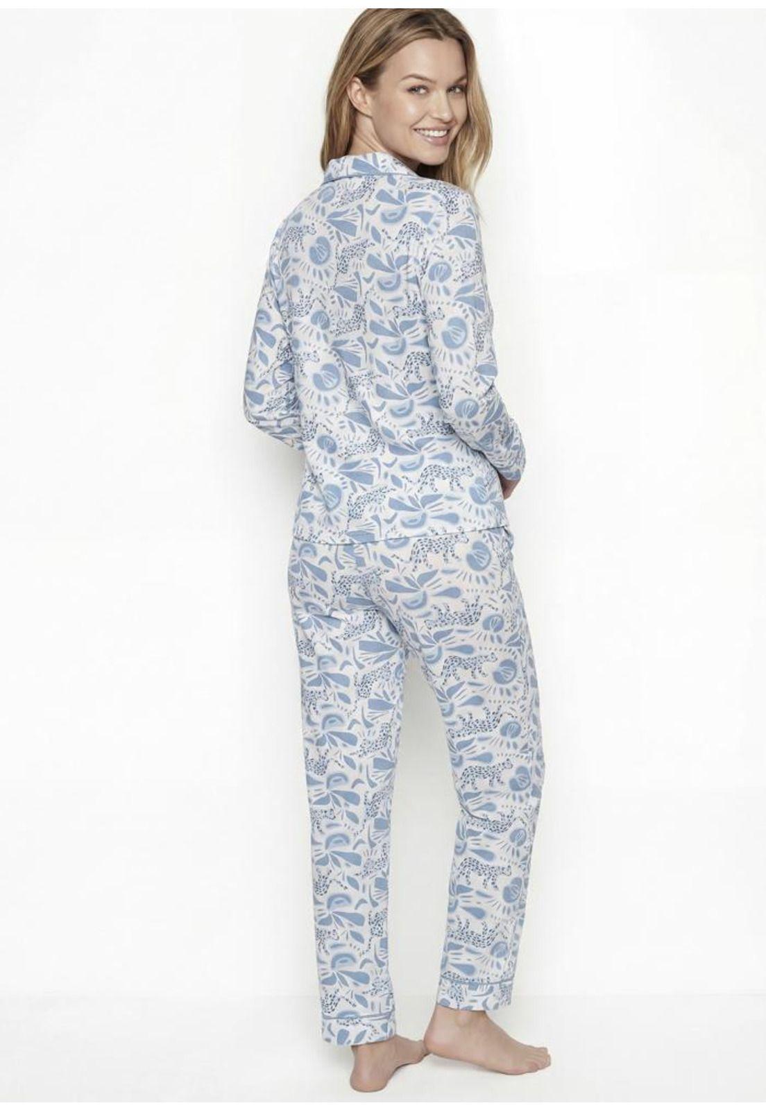 Pijama de mujer Algodón 60.1610M-AZU-1
