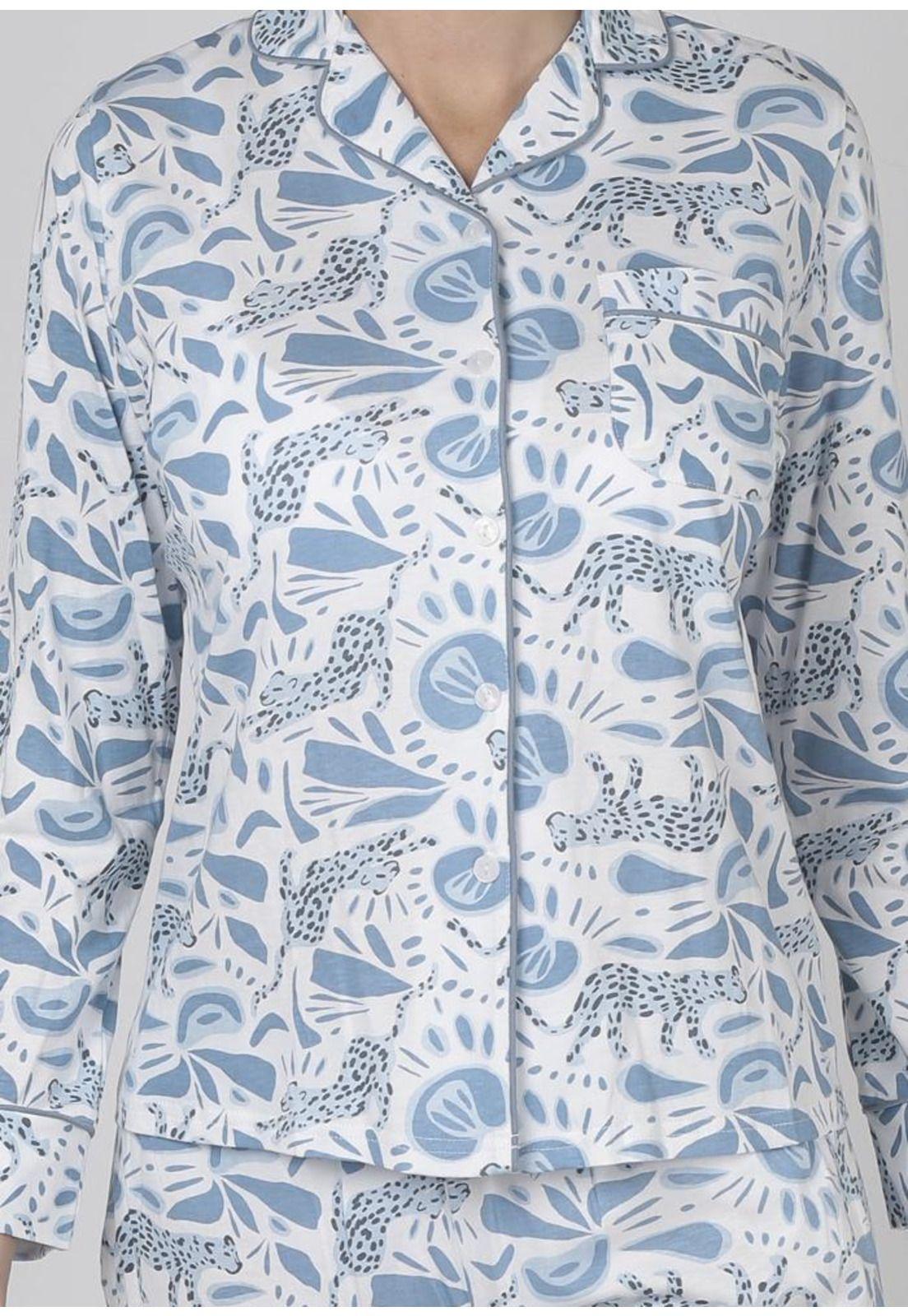 Pijama de mujer Algodón 60.1610M-AZU-2