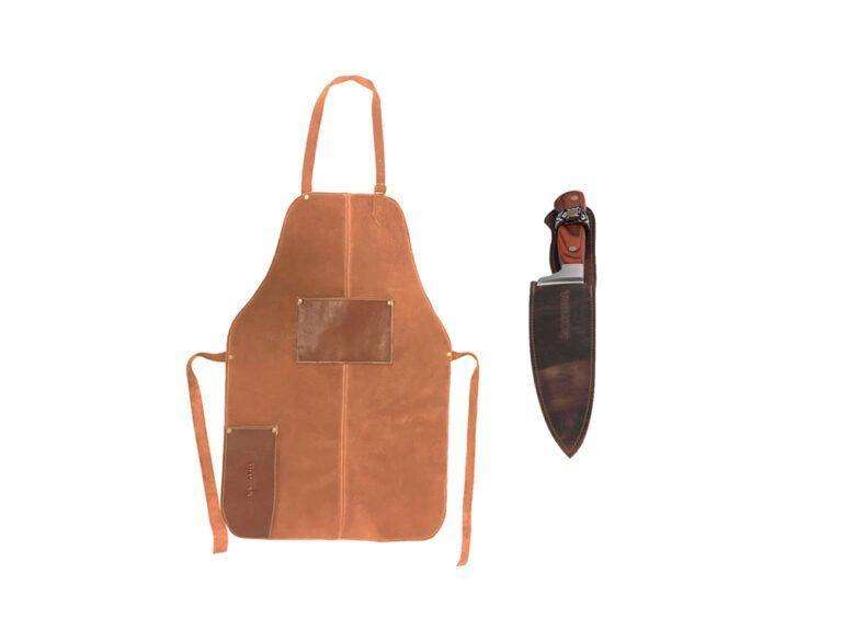 SET PARRILLERO (PECHERA + FUNDA Y CUCHILLO)-2