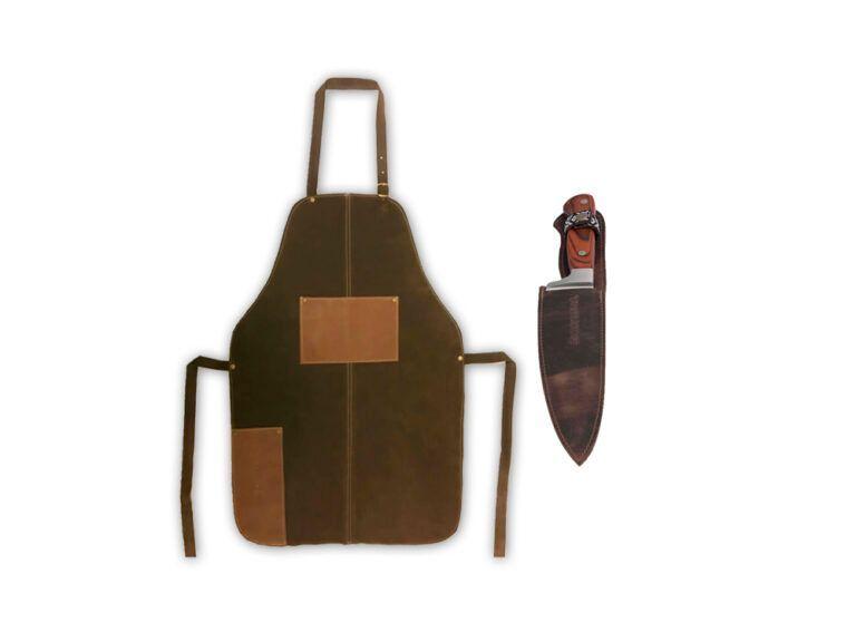 SET PARRILLERO (PECHERA + FUNDA Y CUCHILLO)-3